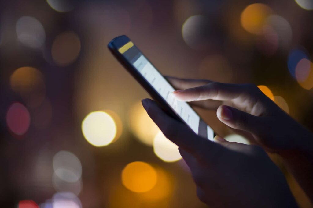 a person holding a phone